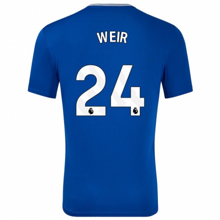 Kandiny Kinder Kenzie Weir #24 Blau Mit Heimtrikot Trikot 2024/25 T-Shirt