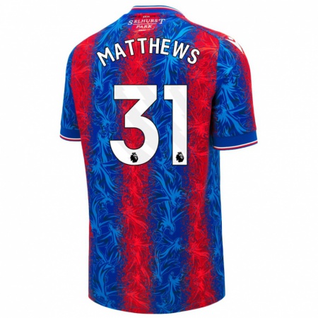 Kandiny Kinder Remi Matthews #31 Rot Blauen Streifen Heimtrikot Trikot 2024/25 T-Shirt