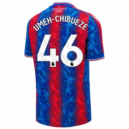 Kandiny Kinder Franco Umeh-Chibueze #46 Rot Blauen Streifen Heimtrikot Trikot 2024/25 T-Shirt