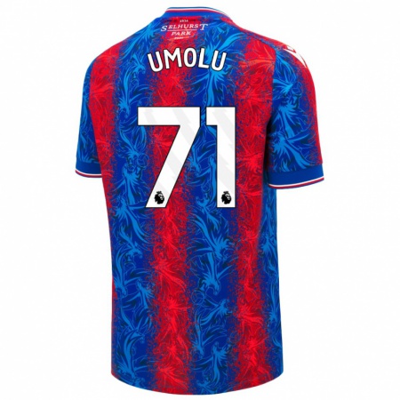 Kandiny Kinder Jemiah Umolu #71 Rot Blauen Streifen Heimtrikot Trikot 2024/25 T-Shirt