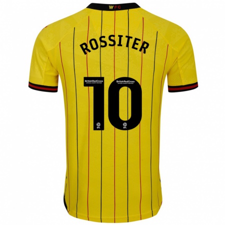 Kandiny Kinder Annie Rossiter #10 Gelb Schwarz Heimtrikot Trikot 2024/25 T-Shirt