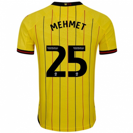 Kandiny Kinder Melis Mehmet #25 Gelb Schwarz Heimtrikot Trikot 2024/25 T-Shirt