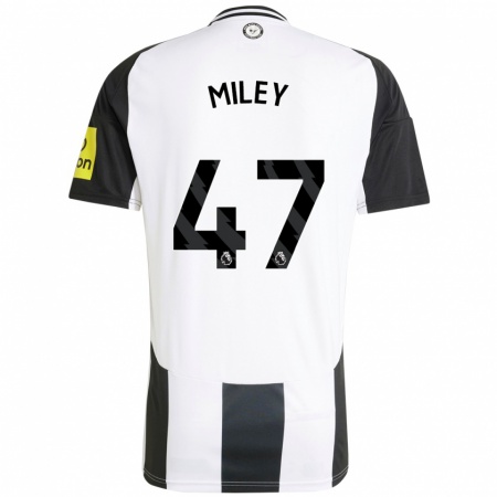 Kandiny Kinder Jamie Miley #47 Weiß Schwarz Heimtrikot Trikot 2024/25 T-Shirt