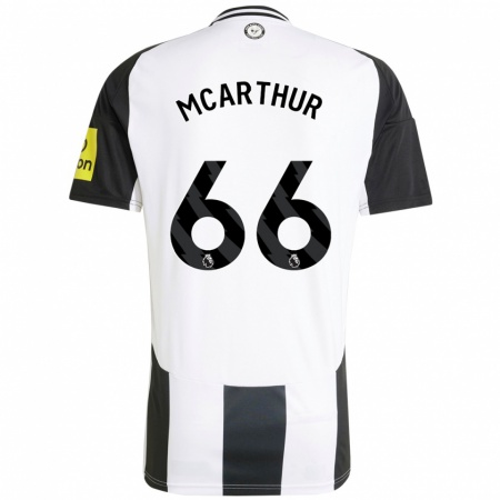 Kandiny Kinder Charlie Mcarthur #66 Weiß Schwarz Heimtrikot Trikot 2024/25 T-Shirt