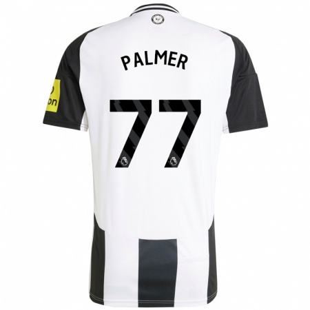 Kandiny Kinder Darren Palmer #77 Weiß Schwarz Heimtrikot Trikot 2024/25 T-Shirt