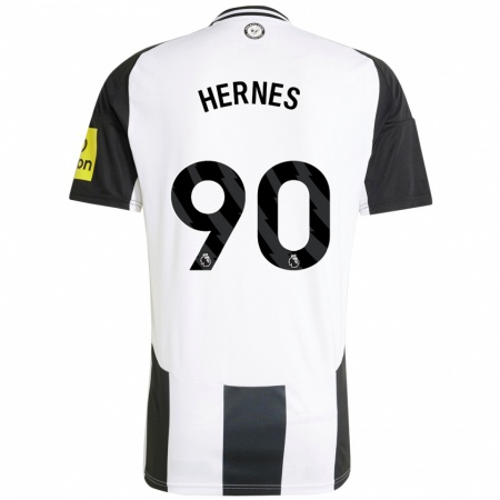 Kandiny Kinder Travis Hernes #90 Weiß Schwarz Heimtrikot Trikot 2024/25 T-Shirt