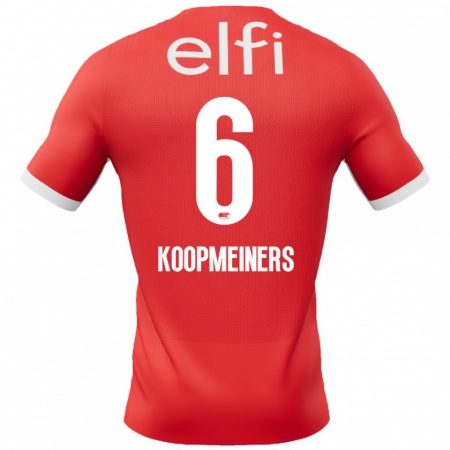 Kandiny Kinder Peer Koopmeiners #6 Rot Weiß Heimtrikot Trikot 2024/25 T-Shirt