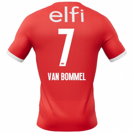 Kandiny Kinder Ruben Van Bommel #7 Rot Weiß Heimtrikot Trikot 2024/25 T-Shirt