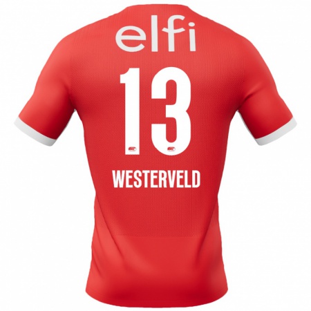 Kandiny Kinder Sem Westerveld #13 Rot Weiß Heimtrikot Trikot 2024/25 T-Shirt