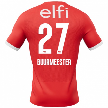 Kandiny Kinder Zico Buurmeester #27 Rot Weiß Heimtrikot Trikot 2024/25 T-Shirt