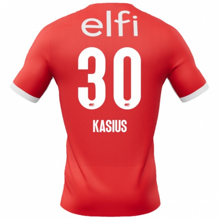 Kandiny Kinder Denso Kasius #30 Rot Weiß Heimtrikot Trikot 2024/25 T-Shirt