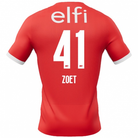 Kandiny Kinder Jeroen Zoet #41 Rot Weiß Heimtrikot Trikot 2024/25 T-Shirt