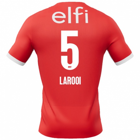 Kandiny Kinder Finn Larooi #5 Rot Weiß Heimtrikot Trikot 2024/25 T-Shirt