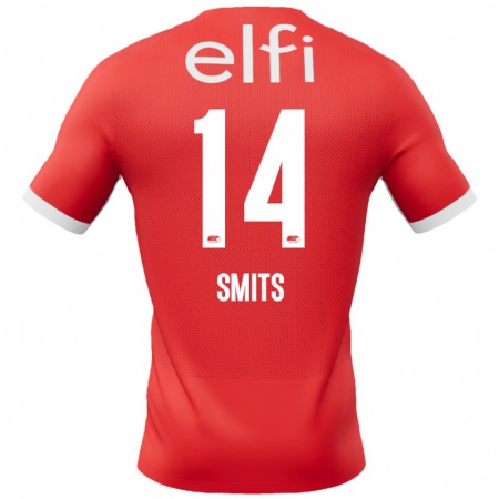 Kandiny Kinder Anthony Smits #14 Rot Weiß Heimtrikot Trikot 2024/25 T-Shirt