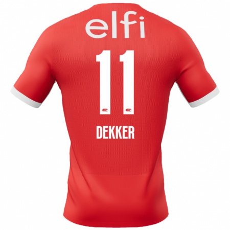 Kandiny Kinder Isabella Dekker #11 Rot Weiß Heimtrikot Trikot 2024/25 T-Shirt