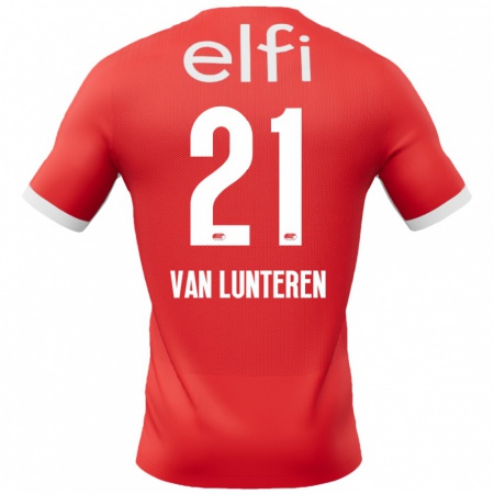 Kandiny Kinder Desiree Van Lunteren #21 Rot Weiß Heimtrikot Trikot 2024/25 T-Shirt