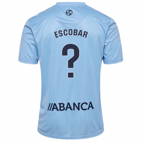 Kandiny Kinder Jordi Escobar #0 Himmelblau Heimtrikot Trikot 2024/25 T-Shirt