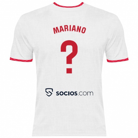 Kandiny Kinder Jorge Mariano #0 Weiß Rot Heimtrikot Trikot 2024/25 T-Shirt