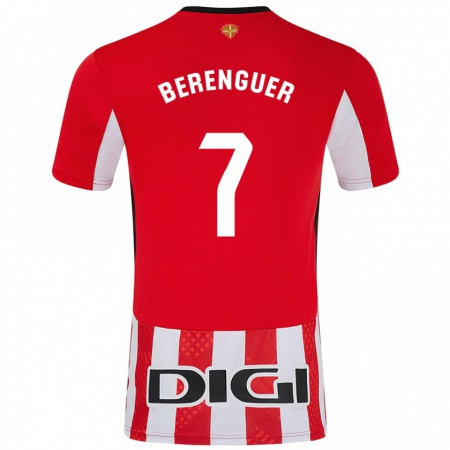 Kandiny Kinder Álex Berenguer #7 Rot Weiß Heimtrikot Trikot 2024/25 T-Shirt