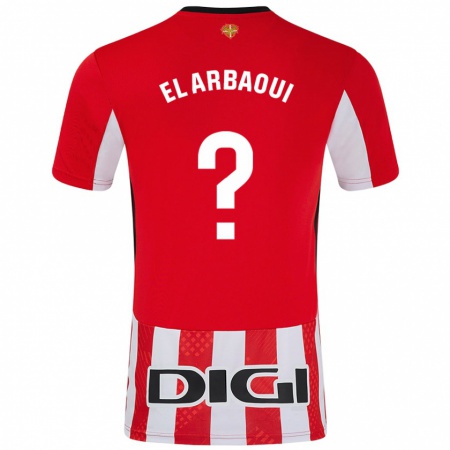 Kandiny Kinder Ilyas El Arbaoui #0 Rot Weiß Heimtrikot Trikot 2024/25 T-Shirt