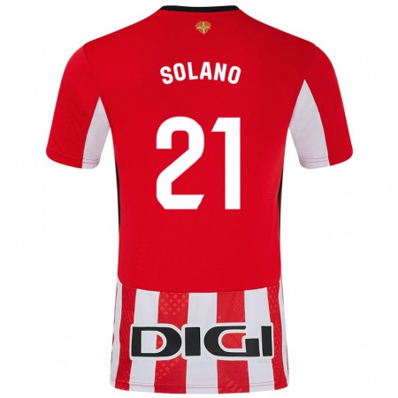 Kandiny Kinder Bibiane Schulze-Solano #21 Rot Weiß Heimtrikot Trikot 2024/25 T-Shirt