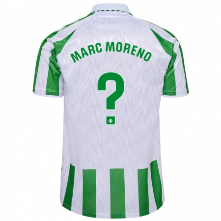 Kandiny Kinder Marc Moreno #0 Grün Weiße Streifen Heimtrikot Trikot 2024/25 T-Shirt