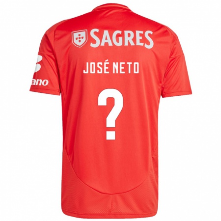 Kandiny Kinder José Neto #0 Rot Weiß Heimtrikot Trikot 2024/25 T-Shirt