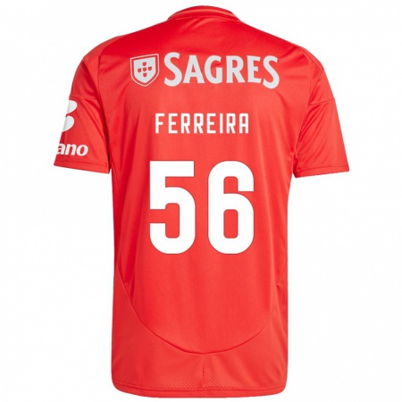 Kandiny Kinder Martim Ferreira #56 Rot Weiß Heimtrikot Trikot 2024/25 T-Shirt