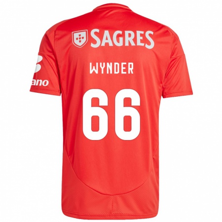 Kandiny Kinder Joshua Wynder #66 Rot Weiß Heimtrikot Trikot 2024/25 T-Shirt