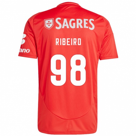 Kandiny Kinder Ricardo Ribeiro #98 Rot Weiß Heimtrikot Trikot 2024/25 T-Shirt