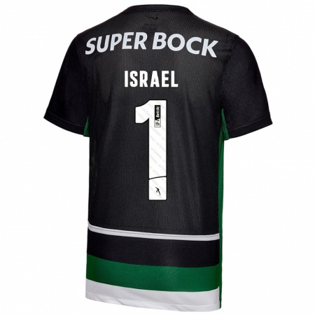 Kandiny Kinder Franco Israel #1 Schwarz Weiß Grün Heimtrikot Trikot 2024/25 T-Shirt