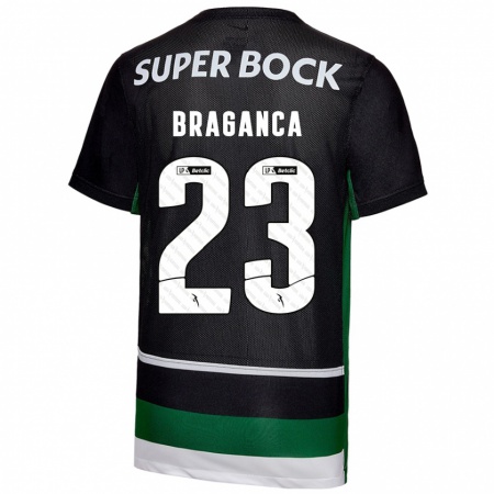 Kandiny Kinder Daniel Bragança #23 Schwarz Weiß Grün Heimtrikot Trikot 2024/25 T-Shirt