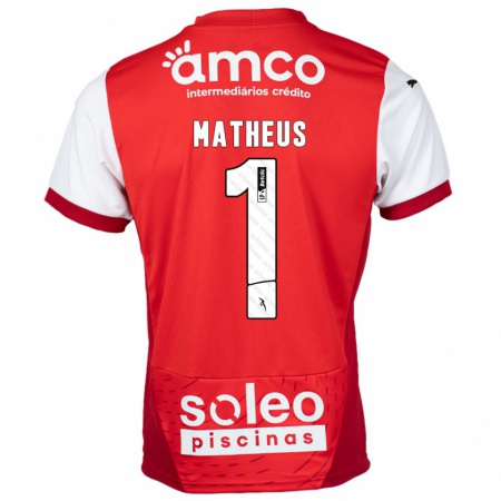 Kandiny Kinder Matheus #1 Rot Weiß Heimtrikot Trikot 2024/25 T-Shirt