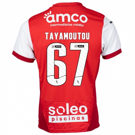 Kandiny Kinder Enzo Tayamoutou #67 Rot Weiß Heimtrikot Trikot 2024/25 T-Shirt