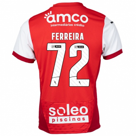 Kandiny Kinder André Ferreira #72 Rot Weiß Heimtrikot Trikot 2024/25 T-Shirt