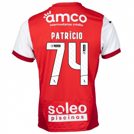 Kandiny Kinder Nuno Patrício #74 Rot Weiß Heimtrikot Trikot 2024/25 T-Shirt