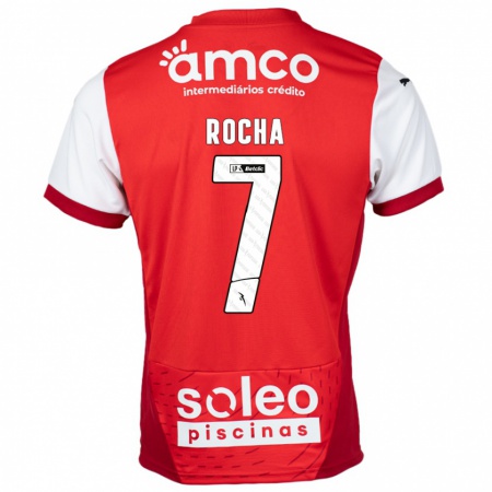 Kandiny Kinder Carolina Rocha #7 Rot Weiß Heimtrikot Trikot 2024/25 T-Shirt