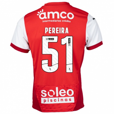 Kandiny Kinder Evy Pereira #51 Rot Weiß Heimtrikot Trikot 2024/25 T-Shirt