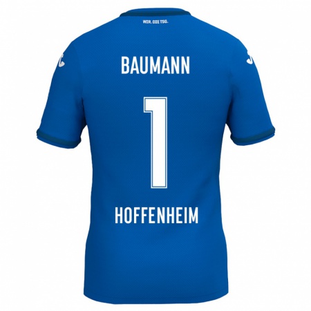 Kandiny Kinder Oliver Baumann #1 Königsblau Heimtrikot Trikot 2024/25 T-Shirt