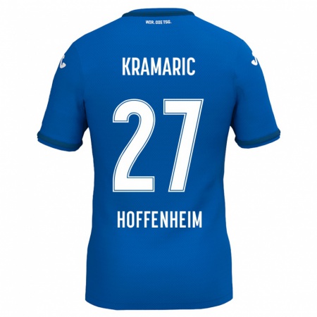 Kandiny Kinder Andrej Kramaric #27 Königsblau Heimtrikot Trikot 2024/25 T-Shirt