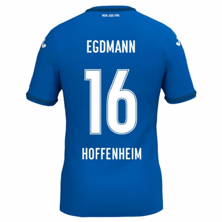 Kandiny Kinder Mika Egdmann #16 Königsblau Heimtrikot Trikot 2024/25 T-Shirt