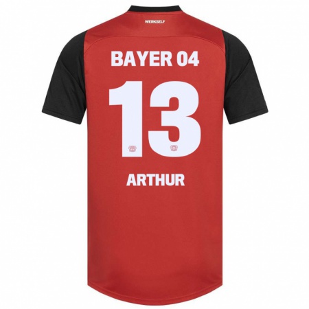 Kandiny Kinder Arthur #13 Rot Schwarz Heimtrikot Trikot 2024/25 T-Shirt