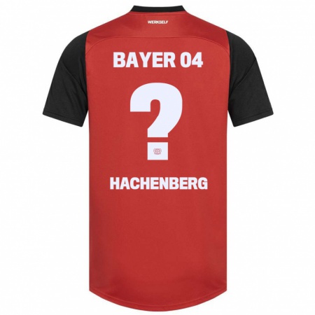 Kandiny Kinder Merlin Hachenberg #0 Rot Schwarz Heimtrikot Trikot 2024/25 T-Shirt