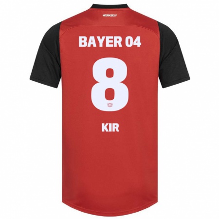 Kandiny Kinder Burak Kir #8 Rot Schwarz Heimtrikot Trikot 2024/25 T-Shirt