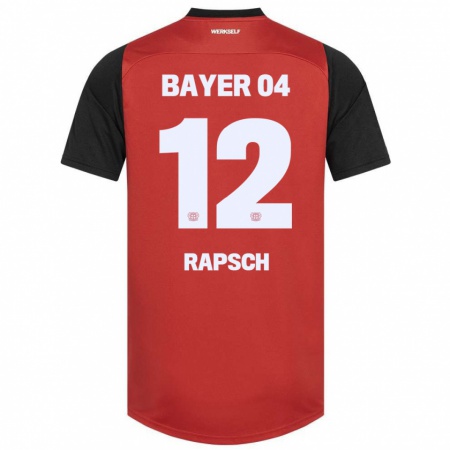 Kandiny Kinder Simeon Rapsch #12 Rot Schwarz Heimtrikot Trikot 2024/25 T-Shirt