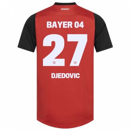 Kandiny Kinder Seldin Djedovic #27 Rot Schwarz Heimtrikot Trikot 2024/25 T-Shirt