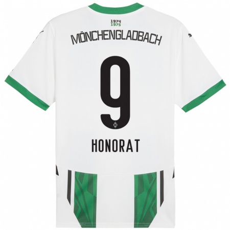 Kandiny Kinder Franck Honorat #9 Weiß Grün Heimtrikot Trikot 2024/25 T-Shirt