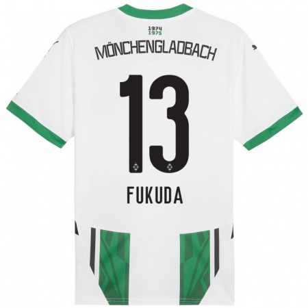 Kandiny Kinder Shio Fukuda #13 Weiß Grün Heimtrikot Trikot 2024/25 T-Shirt