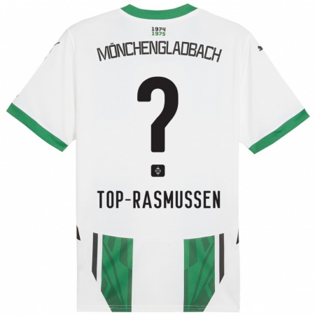 Kandiny Kinder Tristan Top-Rasmussen #0 Weiß Grün Heimtrikot Trikot 2024/25 T-Shirt