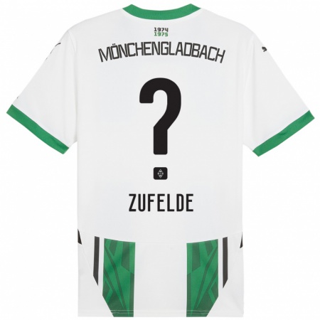 Kandiny Kinder Isaac Ferreira Zufelde #0 Weiß Grün Heimtrikot Trikot 2024/25 T-Shirt